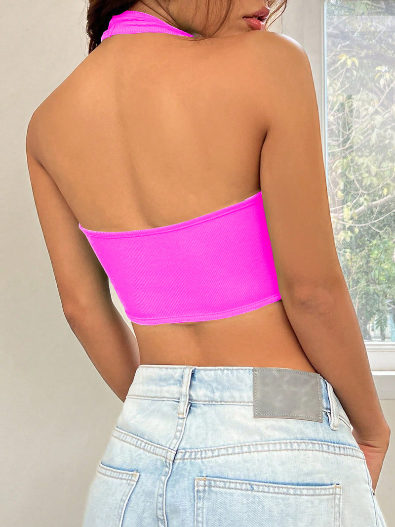 Sexy Halterneck Irregular Tank Tops GYSQ CVEB2080