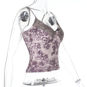 Sexy Lace Leopard Print Camisole Tank Top FL XY24666MHO