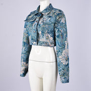 Print Long Sleeve Cardigan Jackets GFRT 42286TBG