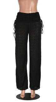 High Waisted Drawstring Loose Lace Pants With Panties MZ 26010