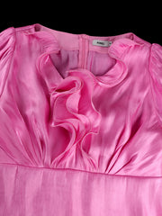 Plus Size Solid Color Ruched Flare Sleeve Shirt GKEN ATP051243