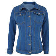 Long Sleeve Lapel Pockets Denim Coat GDAM 218619