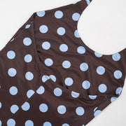 Polka Dots Print Halterneck Seventh Jumpsuit GSZM J26JP088