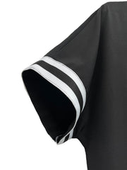 Plus Size Lapel Single Breasted Button Long Dress QMZF 2181