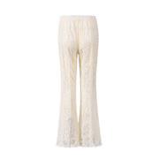 Lace See Through Micro Flare Pants GNZD 60372PBZ