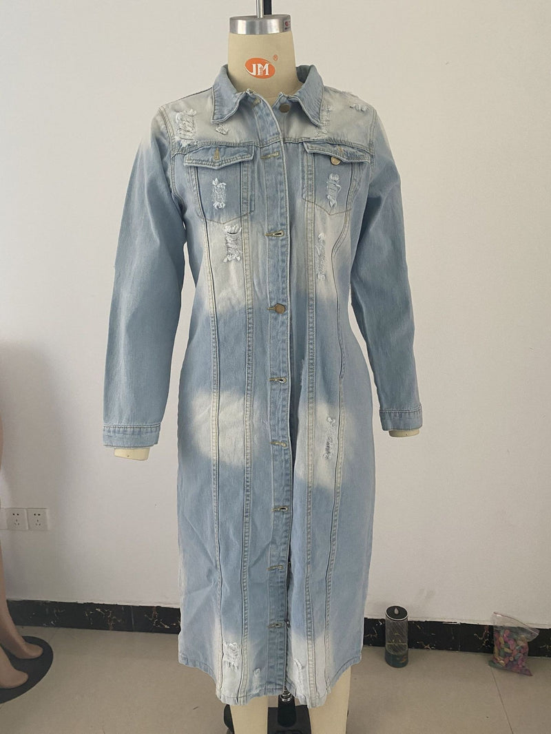 Retro Denim Long Jacket GKNF TSC 9932