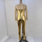Sleeveless Wrap Chest Slim Jumpsuit GPBY 14634
