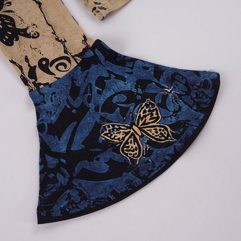 One Shoulder Butterfly Print T Shirt GPKJ MR51658