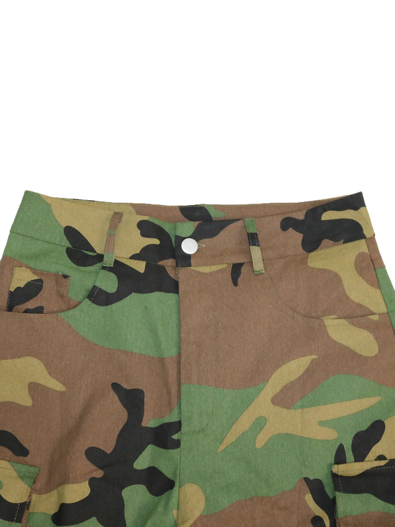 Camouflage Print Loose Straight Pants SH 391366