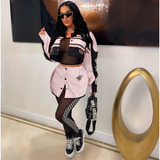 Printed Removable Two Wear Baseball Jacket MDF 5382
