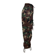 Camouflage Print Lantern Loose Drawstring Pants LSD LD2278