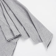 Solid Color Slash Shoulder Irregular T Shirt GPKJ MR49444