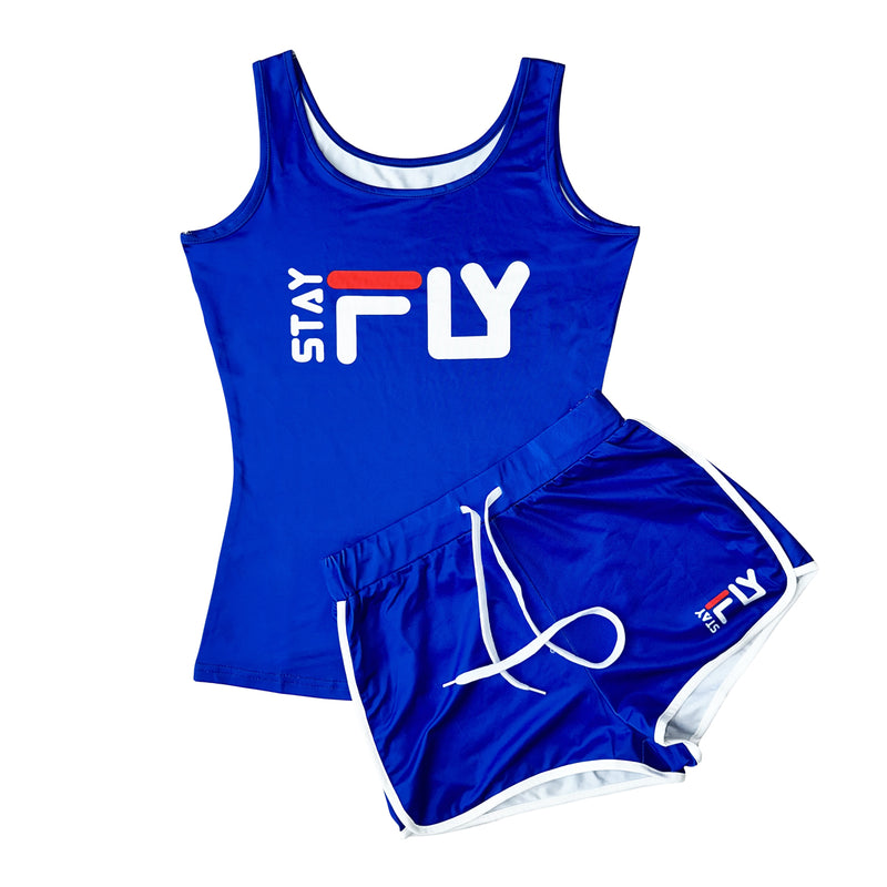 Casual Sports Print Tank Top And Shorts Two Piece Set SHD 9415