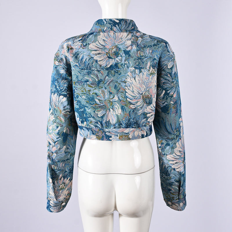 Print Long Sleeve Cardigan Jackets GFRT 42286TBG