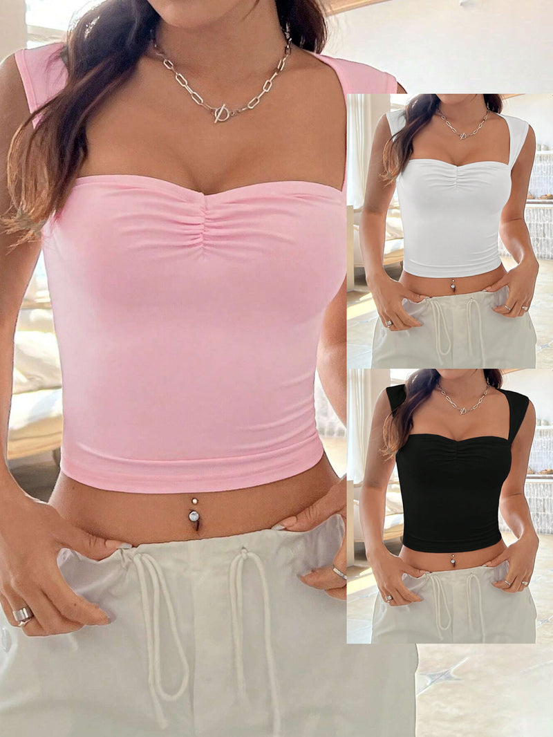 Solid Color Sleeveless Backless Vest GYSQ CVDL2780