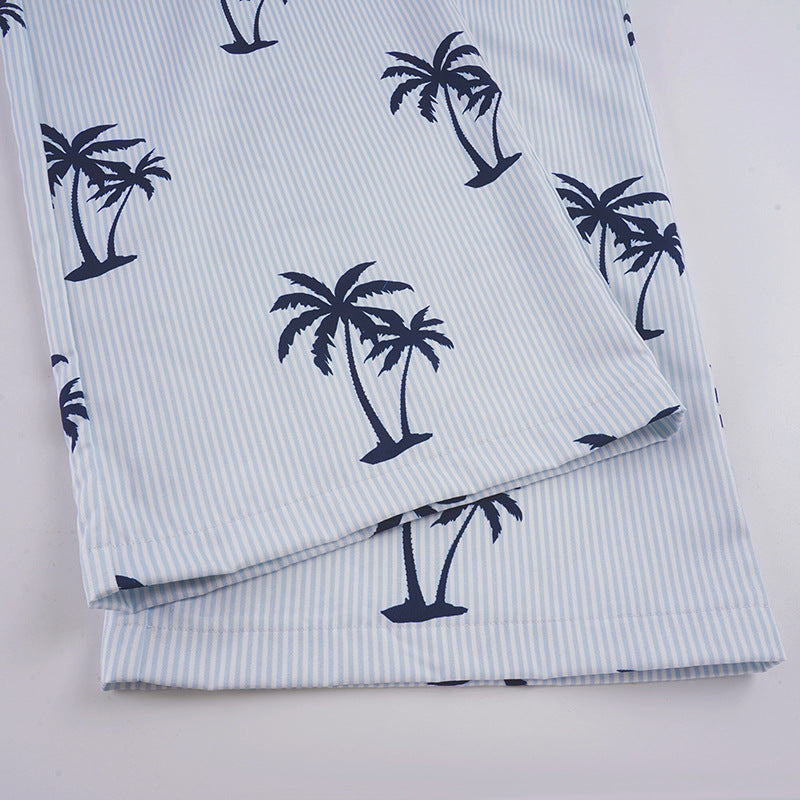 Coconut Tree Print Loose Pants GPKJ MR49450