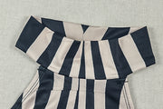 Stripe Print Sleeveless Backless Maxi Dress GJYO JD305667