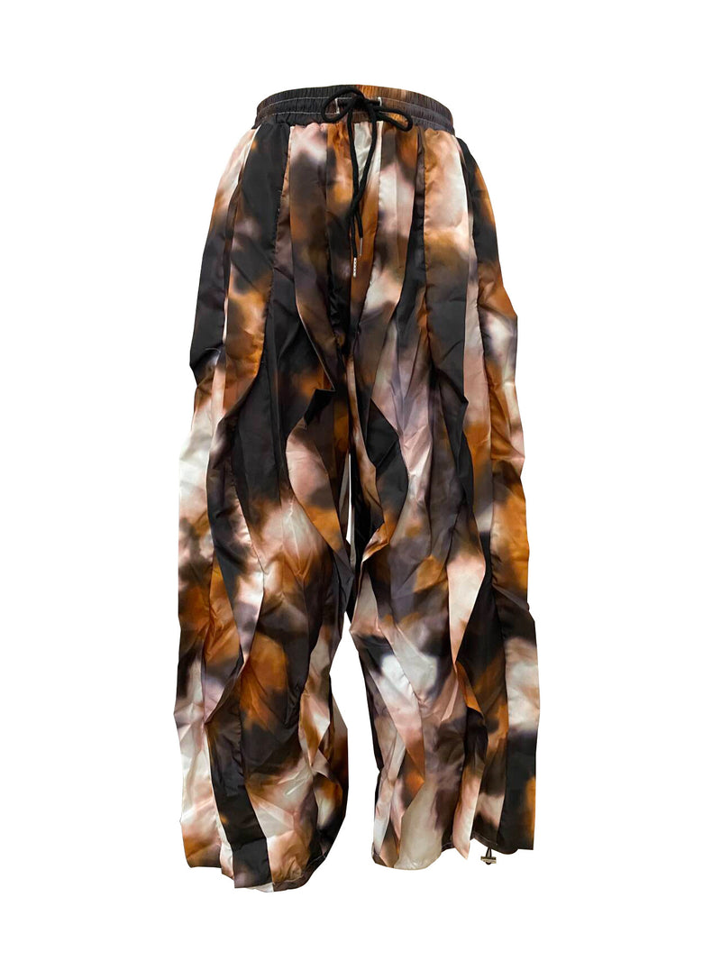 High Waist Print Ruffles Loose Pants LSD 2799