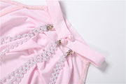 Solid Color Irregular Long Sleeve Mini Dress GZJQ K6D06391A