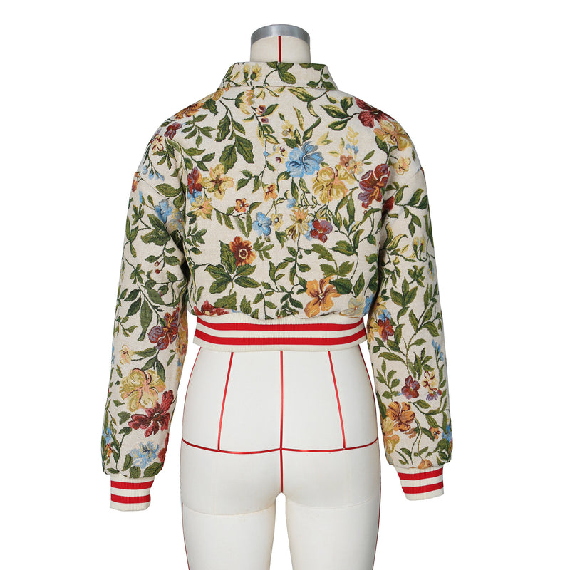 Fashion Print Long Sleeve Short Jackets ZSD 0722