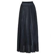 High Waist Pleated Long Skirt GXRF Y30
