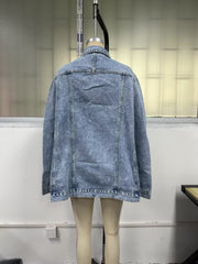 Fashion Irregular Loose Denim Jacket GYXN 35622
