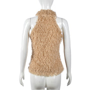 Fur Neck Hollow Out Top Coats GNZD 9799THD