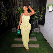 Backless Sexy Solid Maxi Dress DLSF K23D26525