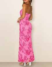Embroidered Off Shoulder Evening Dress YMYF 9579