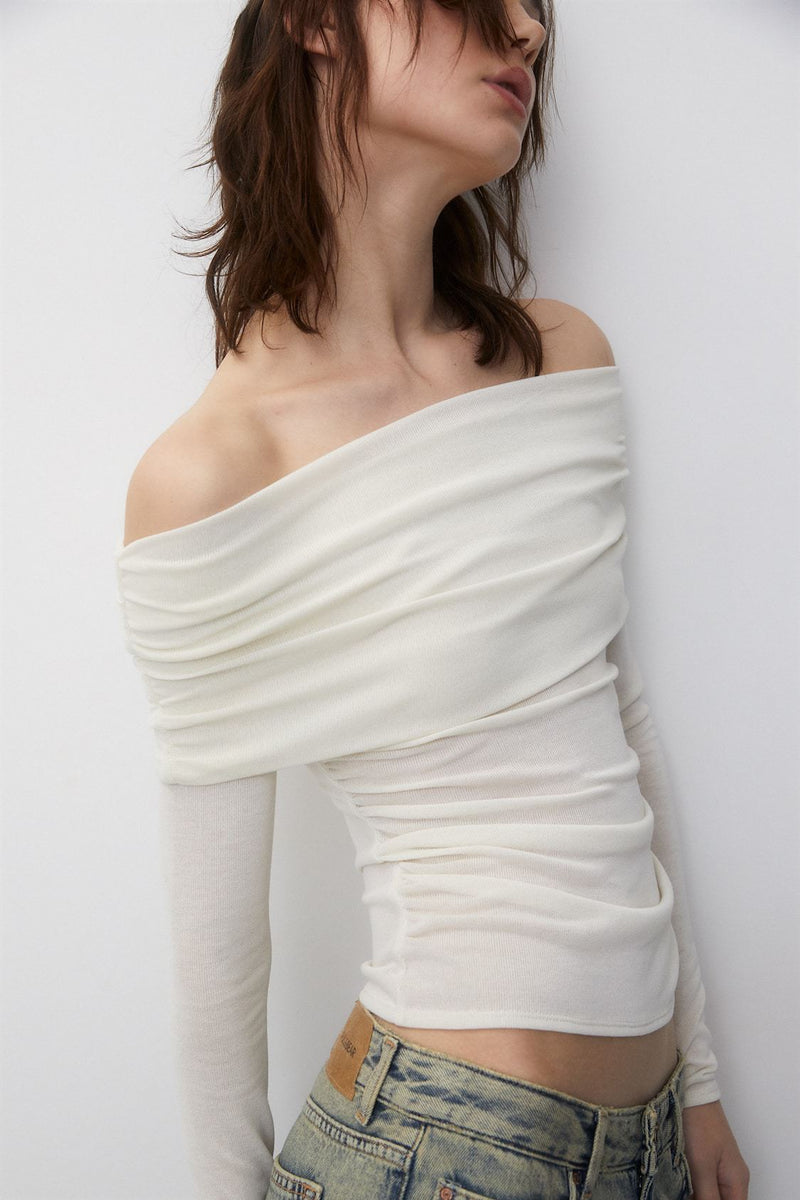 Sexy Solid Color Off Shoulder Tops GWDS 240901