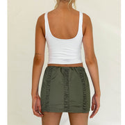 Casual Solid Color Pleated Skirts ASL 6688