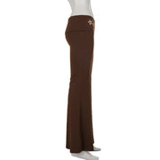 Fashion Embroidered Flare Pants GPKJ MR49576