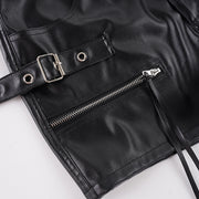Zipper Leather Shorts GPKJ MR50569