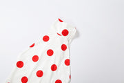 Sleeveless Polka Dot Printed Halterneck Maxi Dress DLSF K6D16498A