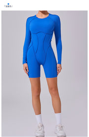 Long Sleeve Patchwork Sport Romper GQSA 24102