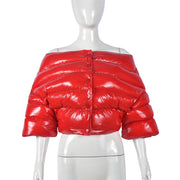 One Shoulder Warm Short Cotton Jacket GNZD 9655TD