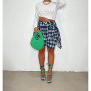 Plaid Irregular Casual Shorts ASL 6567