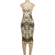 Fashion Printed Sling Maxi Dress DLSF K6D17454A