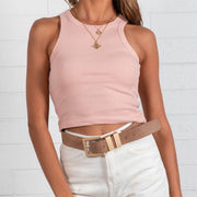 Solid Color Sleeveless Tank Tops JHYB 9072
