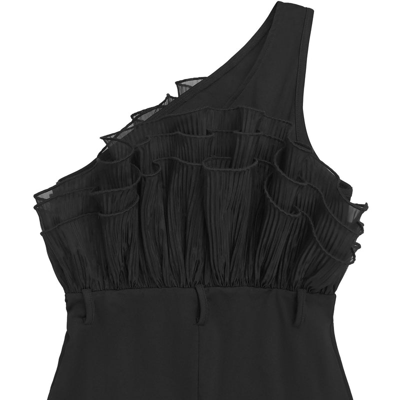 Mesh Single Shoulder Slim Jumpsuit BY 7765