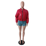Solid Color Long Sleeve Slim Down Jackets MEM 88513