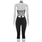Sleeveless Backless Bandage Jumpsuit GSZM C26JP136