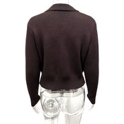 Double breasted Lapel Collar Knit Cardigan Coats GQNF Y00269CM