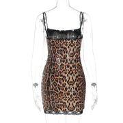 Leopard Print Sequin Mini Dress LJSF D6521732X