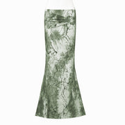 Printed Low waist Fishtail Skirt GFRT 42053SBG