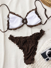 Sexy Halterneck Tie Up Bikinis 2 Piece Swimsuit CSYZ G513R