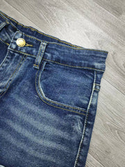Embroidered Butterfly Heart Denim Shorts GQLF 6969