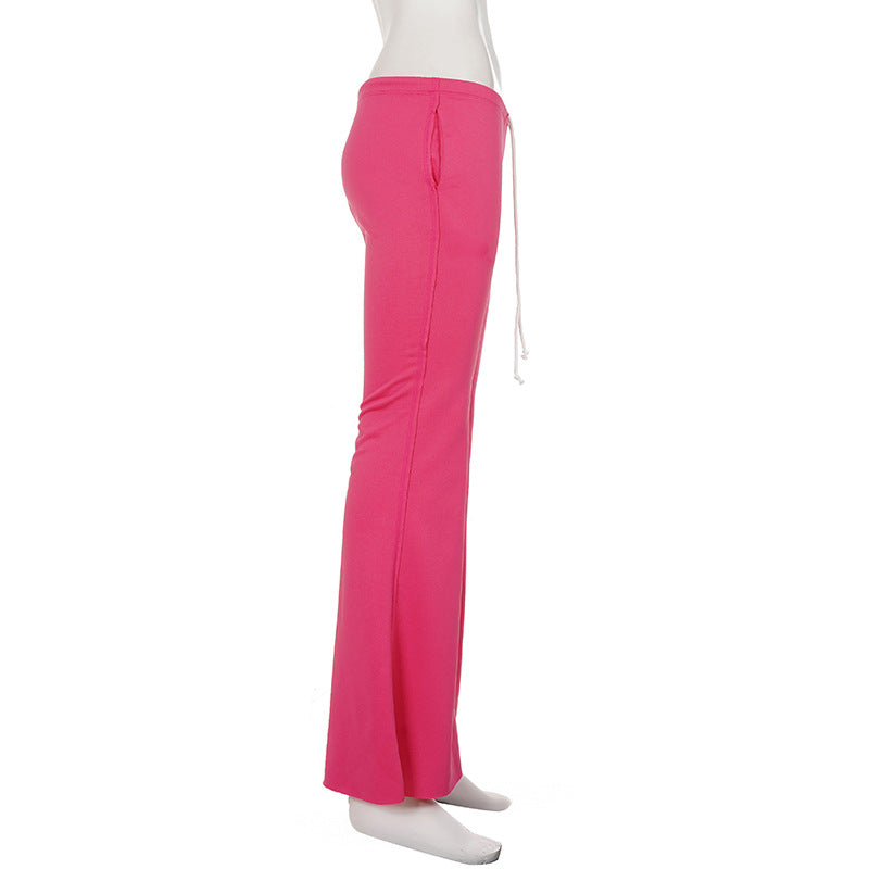 Letter Print Drawstring Sport Pants GPKJ MR49453