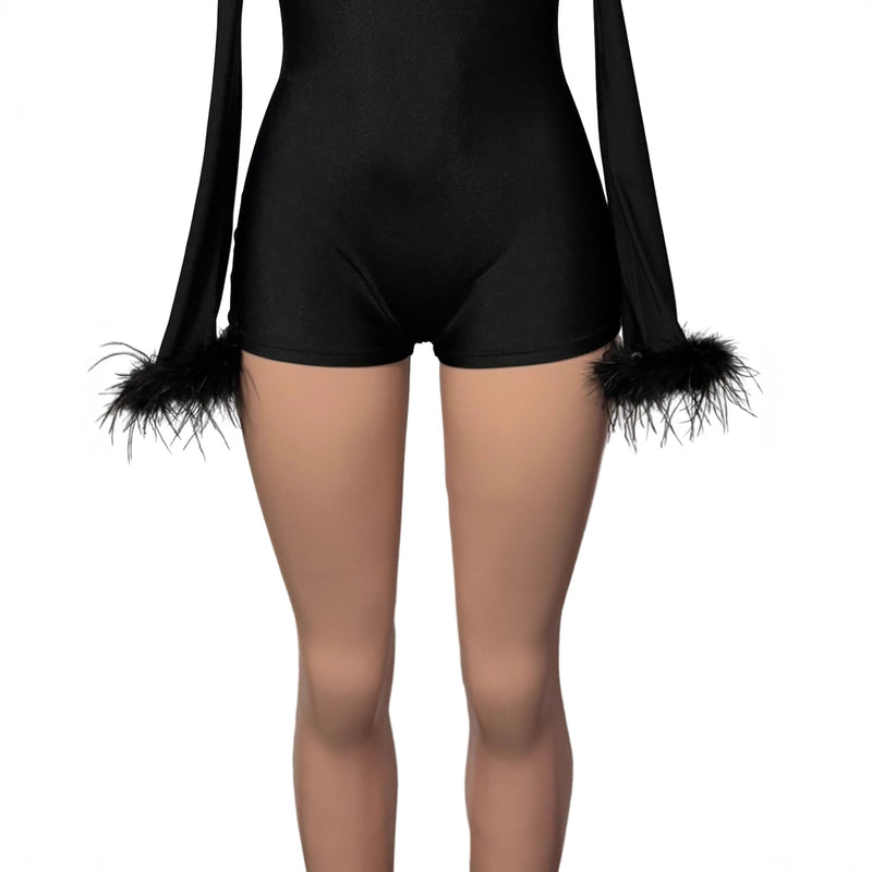 Backless Long Sleeve Tight Romper SHD 9580