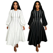 Long Sleeve Print Maxi Dress GQLK 6681